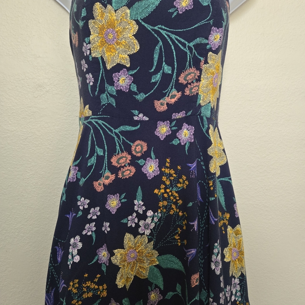 Blue Floral Dress Size Small - Picture 4 of 13